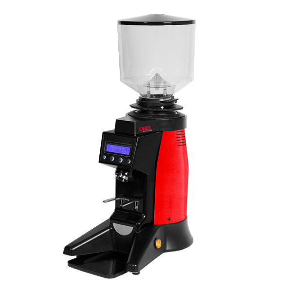 מטחנת קפה אדומה OBEL ON DEMAND 1/3 HP 230V/50Hz סכין 75 מ"מ