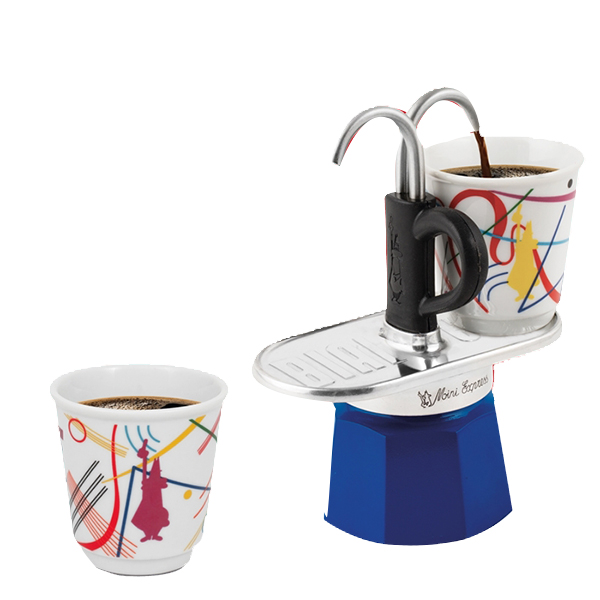 סט מקינטה מיני אקספרס + 2 כוסות BICC קנדינסקי BIALETTI