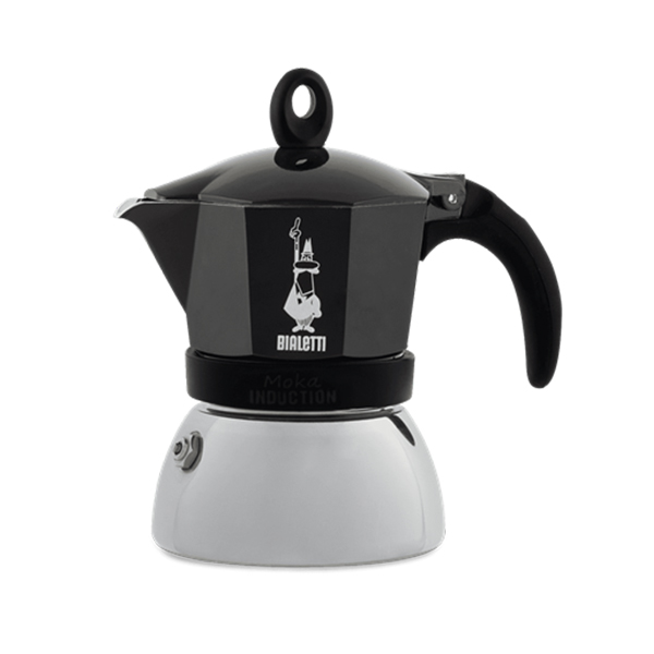 מקינטה 2 כוסות אינדוקציה MOKA BIALETTI בצבע שחור