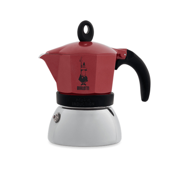 מקינטה 4 כוסות אינדוקציה MOKA BIALETTI בצבע אדום
